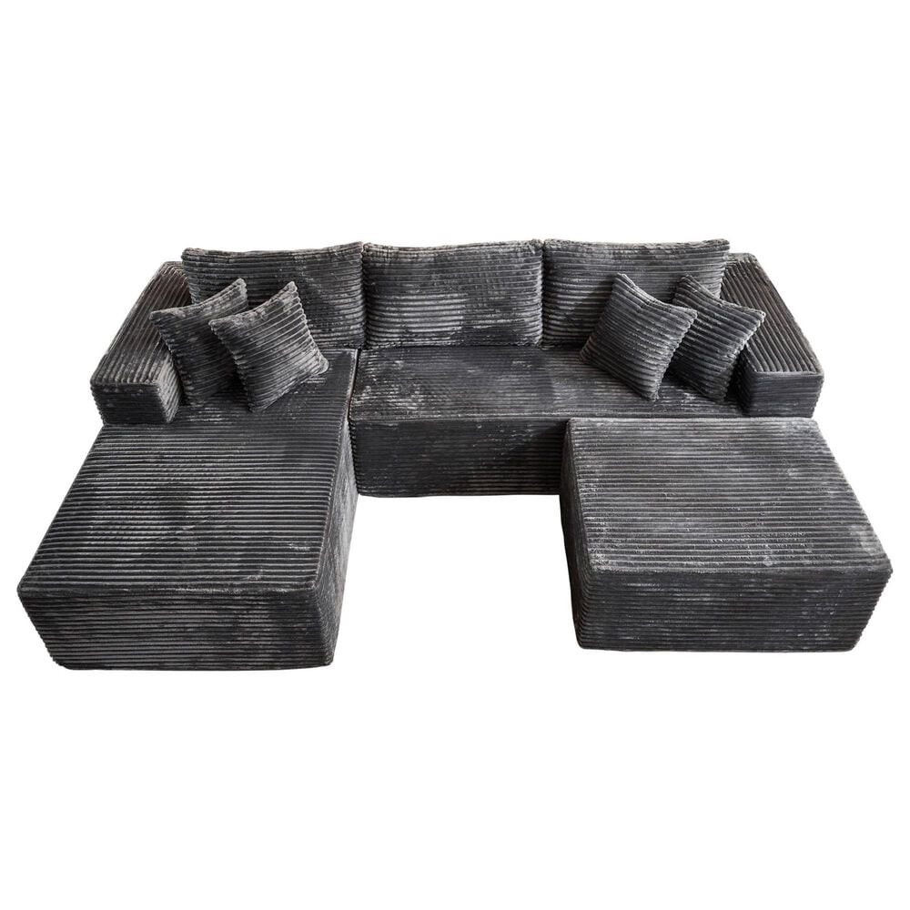HOMLUX 108" Modular Sofa Set in Gray, , large