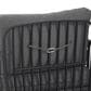 Hearth and Haven Patio Club Chair with Dark Gray Cushion in Black, , large