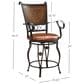 Linon Home Decor Beatrix Swivel Counter Stool in Bronze, , large