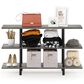 HOMLUX Turn-N-Tube 3-Tier Wide Display Shelf in French Oak and Black, , large