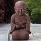 Alfresco Home Reading Buddha Patio Statue in Antique Rust, , large