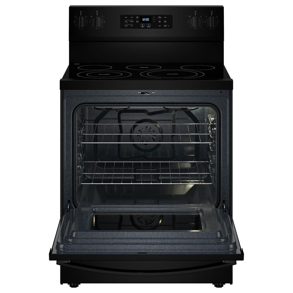 Whirlpool 5.3 Cu. Ft. Energy Star Electric Range with Air Cooking Technology in Black, , large