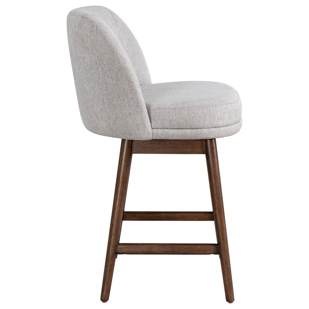 Armen Living Sadie 26" Swivel Counter Height Stool in Brown Oak, , large