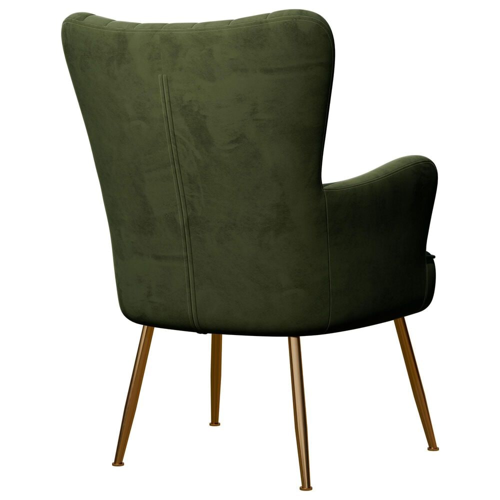 Emerald Home Furnishings Amera Accent Chair in Dark Green, , large