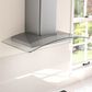 Zephyr Ravenna 30" Wall Mount Chimney Range Hood with LumiLight LED Lights in Stainless Steel and Clear, , large