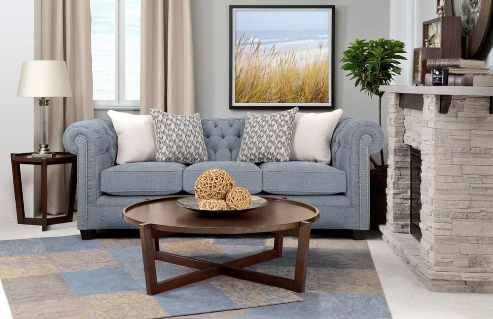 Decor-Rest Furniture Stationary Sofa in Antonia Sky, , large