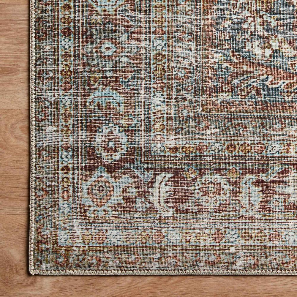 Chris Loves Julia x Loloi Jules 2&#39; x 5&#39; Lagoon and Brick Area Rug, , large