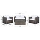 Safavieh Brielle 4-Piece Patio Living Set in Grey Brown, , large