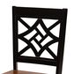 Baxton Studio Nicolette Side Chair in Dark Brown and Walnut Brown (Set of 2), , large