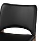 Baxton Studio Afton Side Chair with Black Faux Leather in Walnut Brown (Set of 2), , large