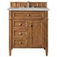 James Martin Vanities Brittany 30" Single Bathroom Vanity in Saddle Brown with 3 cm Victorian Silver Quartz Top and Rectangular Sink, , large