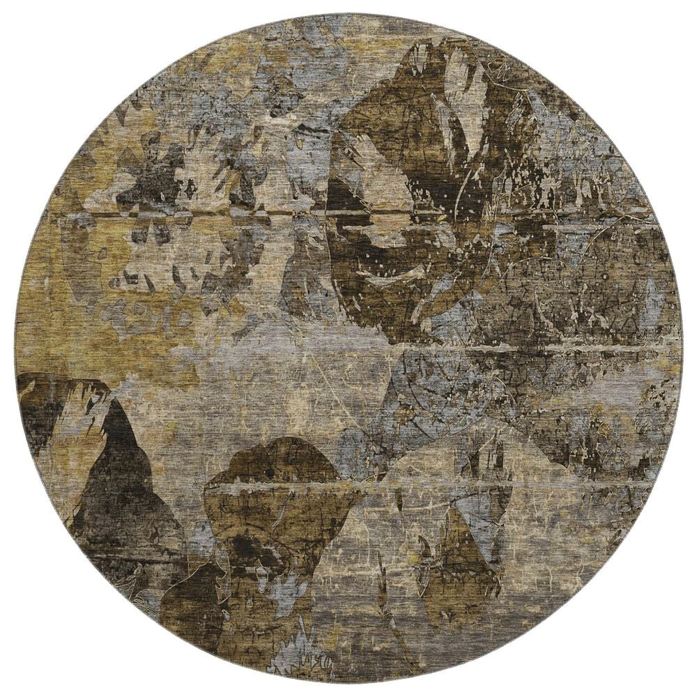 Dalyn Rug Company Trevi TV15 8" Round Mocha Area Rug, , large