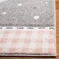 Safavieh Carousel CRK154 4" Square Pink and Ivory Kids  Area Rug, , large