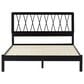 Walker Edison Cama X Spindle Queen Platform Bed in Black, , large