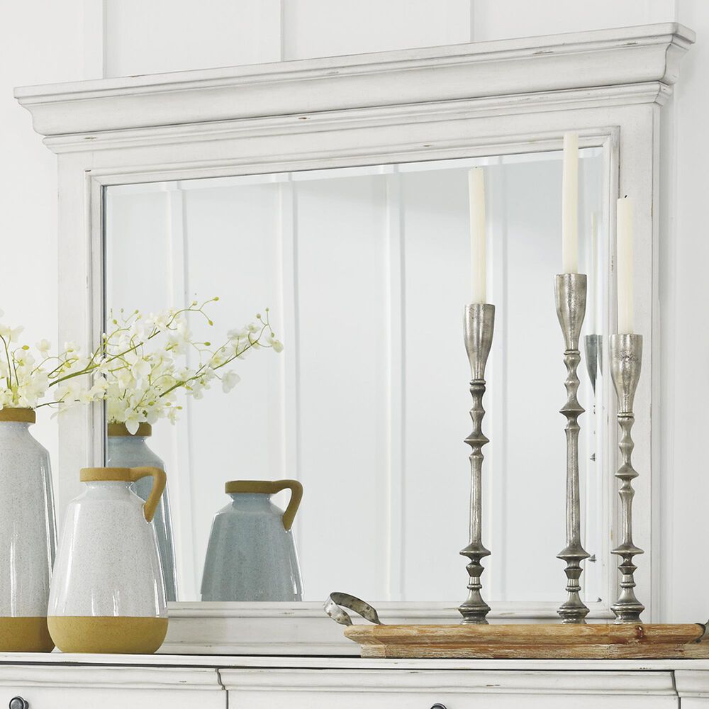Ashley Kanwyn Dresser Mirror in Whitewash, , large