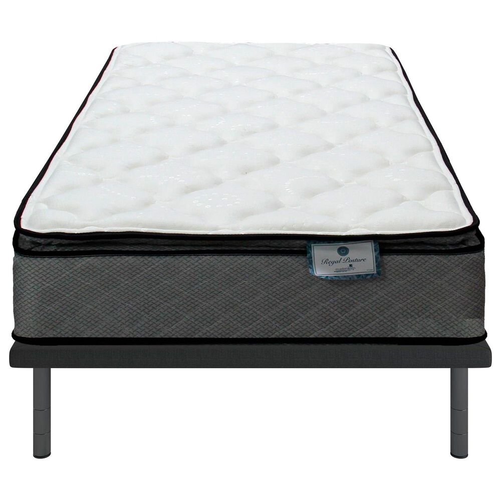 Sleeptronic Regal Posture Plush Pillow Top Queen Mattress with Plateau Platform Base, , large