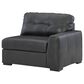 Ashley Brindley Pier 5-Piece Stationary Symmetrical Leather Sectional in Fog, , large
