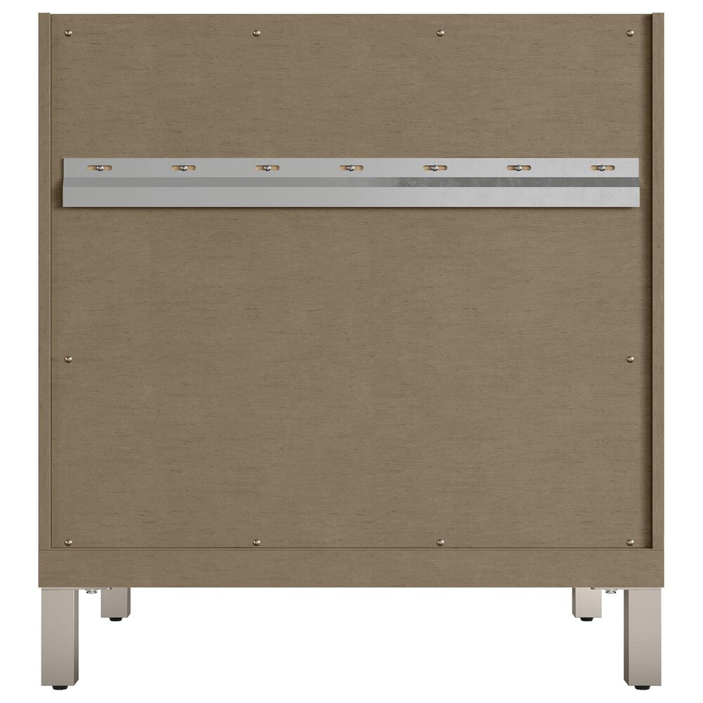 James Martin Vanities Chicago 30" Single Bathroom Vanity in Walnut Whisper with Single Hole 3 cm White Zeus Quartz Top and Rectangular Sink, , large