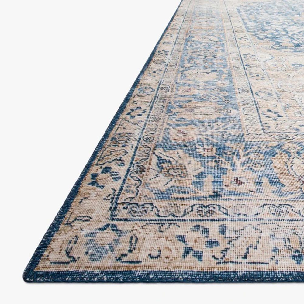 Loloi II Layla LAY-07 2&#39;6&quot; x 9&#39;6&quot; Blue and Tangerine Runner, , large