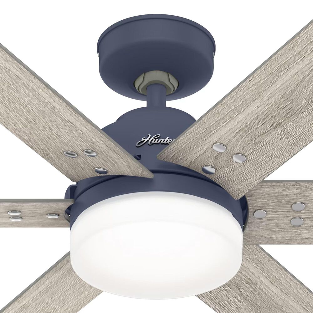 Hunter Pacer 44&quot; Ceiling Fan with LED Lights in Indigo Blue, , large