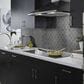 Shaw Geoscape Fan Dark Gray 11.02" x 10.83" Ceramic Mosaic Sheet, , large