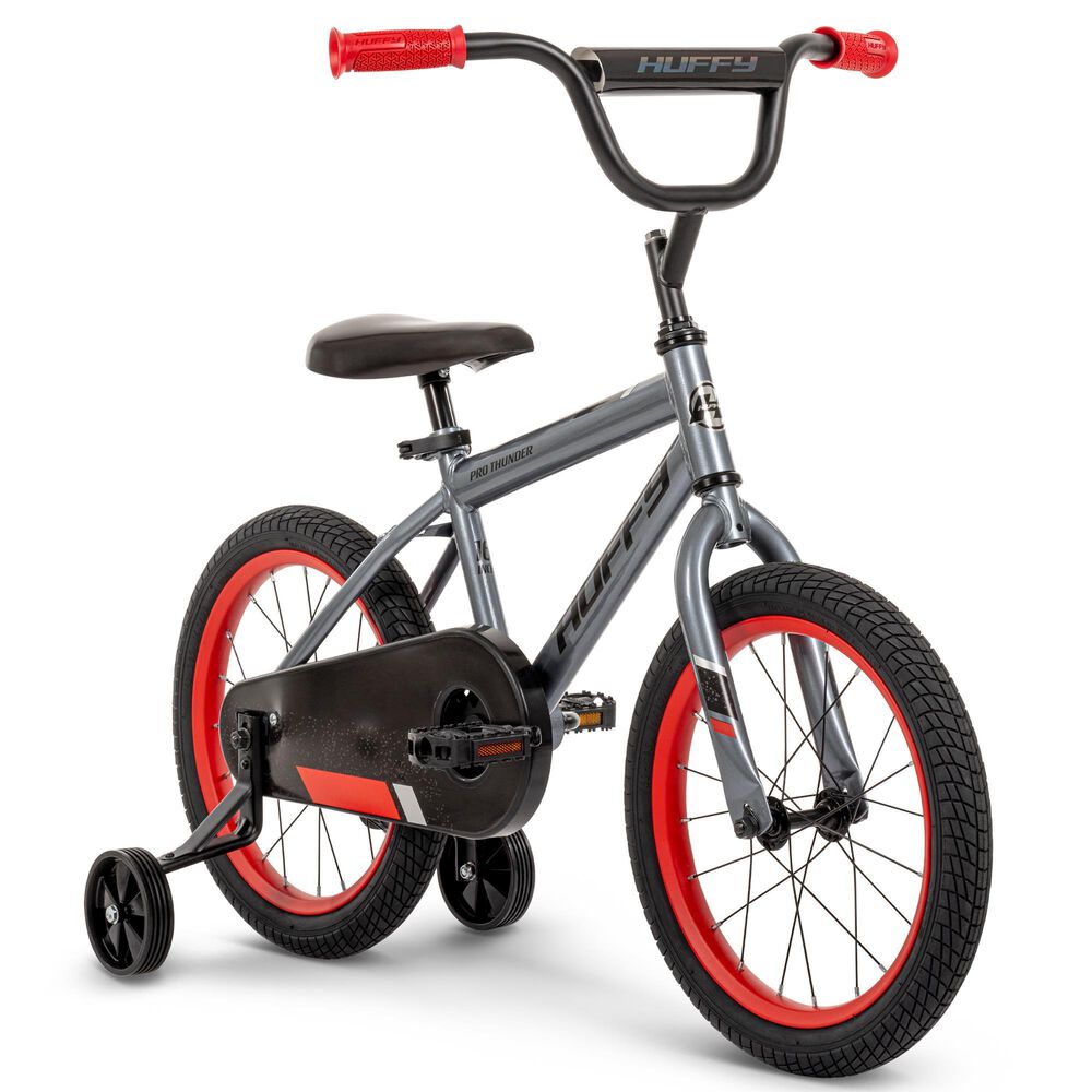 Huffy Pro Thunder 16&quot; Boy&#39;s Bicycle in Metallic Charcoal and Black, , large