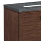 James Martin Vanities Amberly 30" Single Bathroom Vanity in Mid-Century Walnut with 3 cm Parisien Bleu Quartz Top and Rectangular Sink, , large