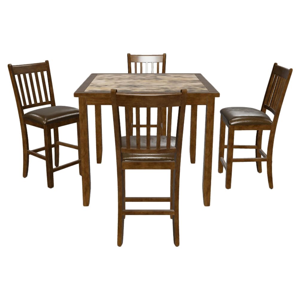 Alpine Furniture Capitola 5Piece Pub Set in Espresso Nebraska