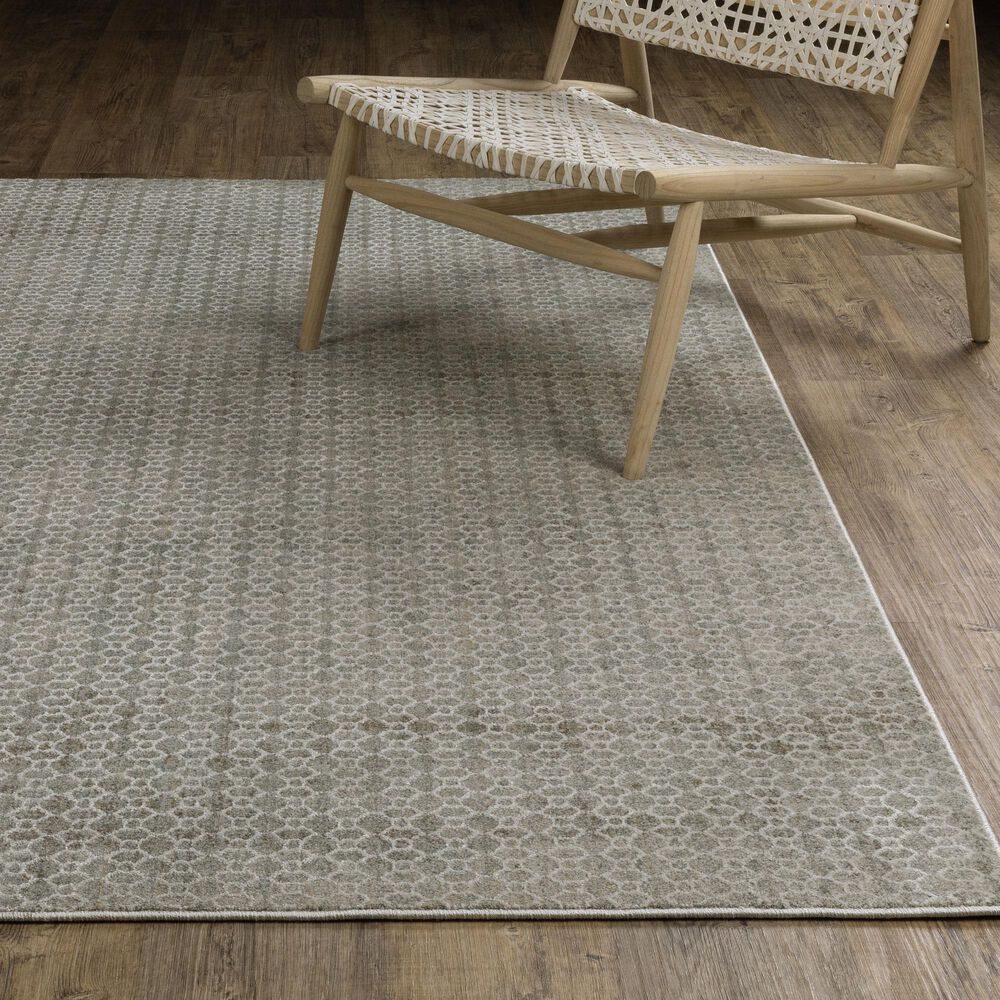 Oriental Weavers Mallory MAL04 Grey and Blue 3&#39;3&quot; x 5&#39; Area Rug, , large