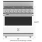 Hestan KRD Series 5.8 Cu. Ft. Slide-In Dual Fuel Natural Gas Range in Froth, , large