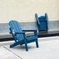 Hearth and Haven 34" Outdoor Folding Adirondack Chair with Cup Holder in Navy Blue, , large