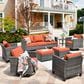 HOMLUX 8-Piece Outdoor Patio Furniture in Orange, , large
