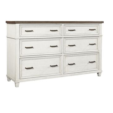 Riva Ridge Caraway 6-Drawer Dresser in Aged Ivory, , large