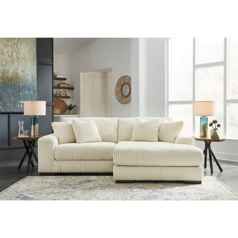Signature Design by Ashley Lindyn 2-Piece Stationary Right Facing Sectional in Ivory, , large
