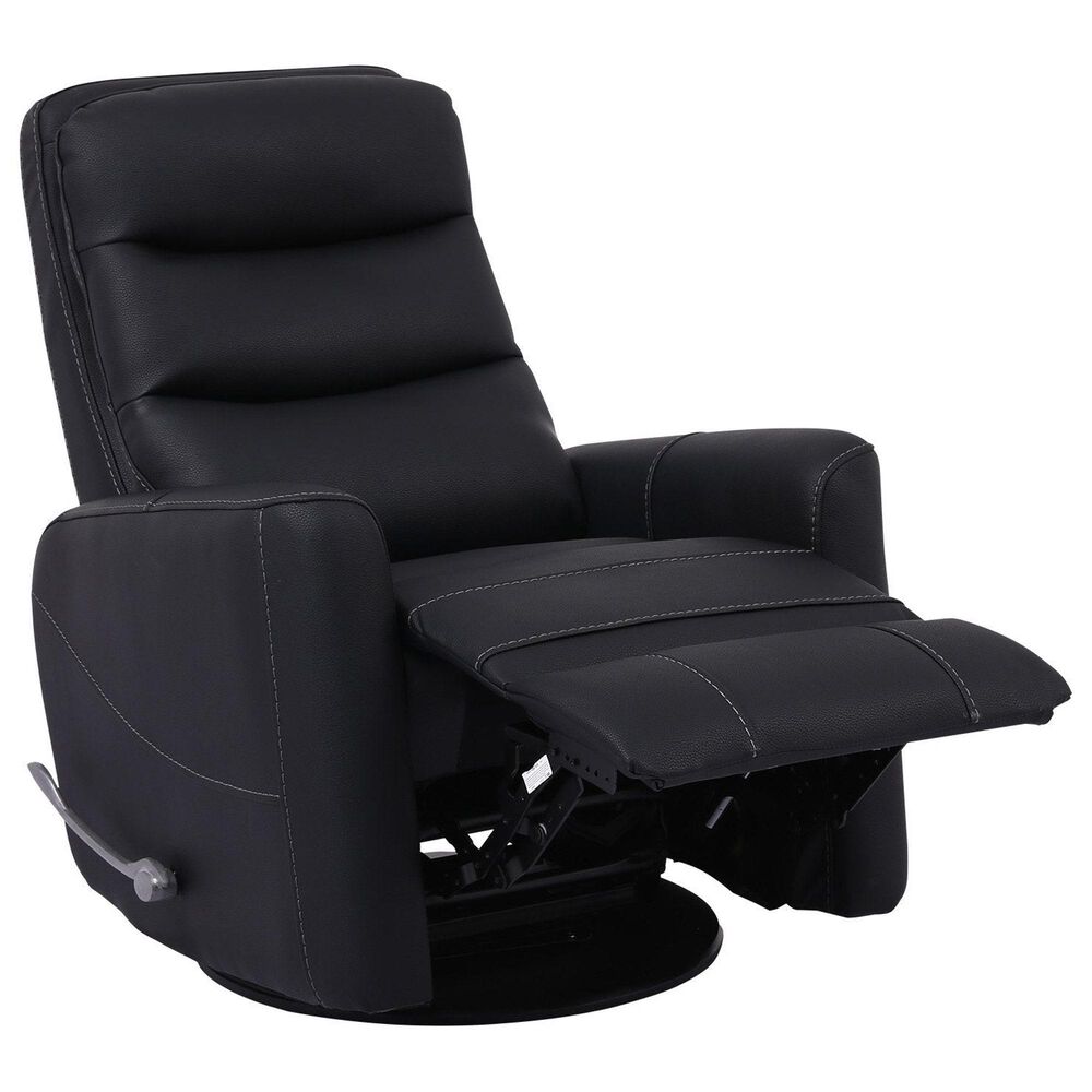 Simeon Collection Hercules Manual Swivel Glider Recliner in Black, , large