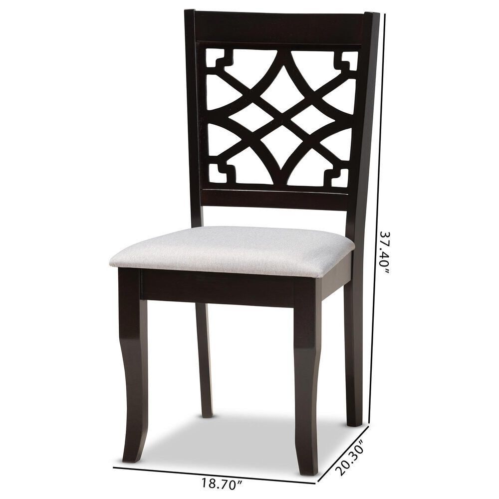 Baxton Studio Mael Side Chair in Dark Brown (Set of 2), , large