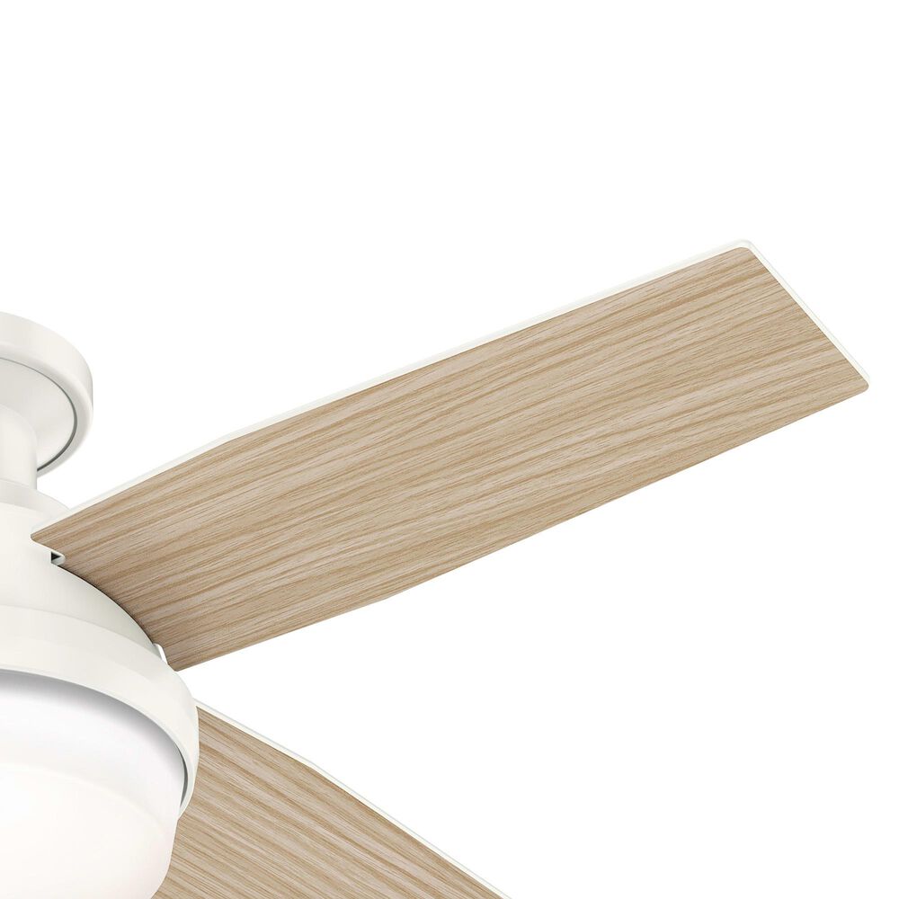 Hunter Dempsey Low Profile 44&quot; Ceiling Fan with LED Lights in Fresh White, , large