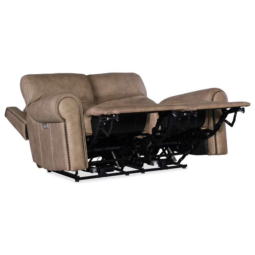 Hooker Furniture Duncan Power Reclining Loveseat in Kalahari Camel, , large