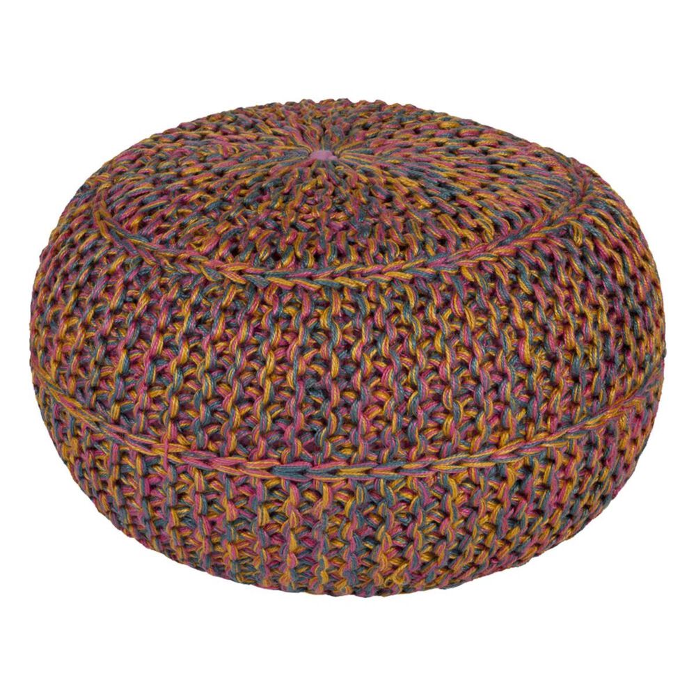 Surya Inc Wisteria Sphere Pouf in Multicolor, , large