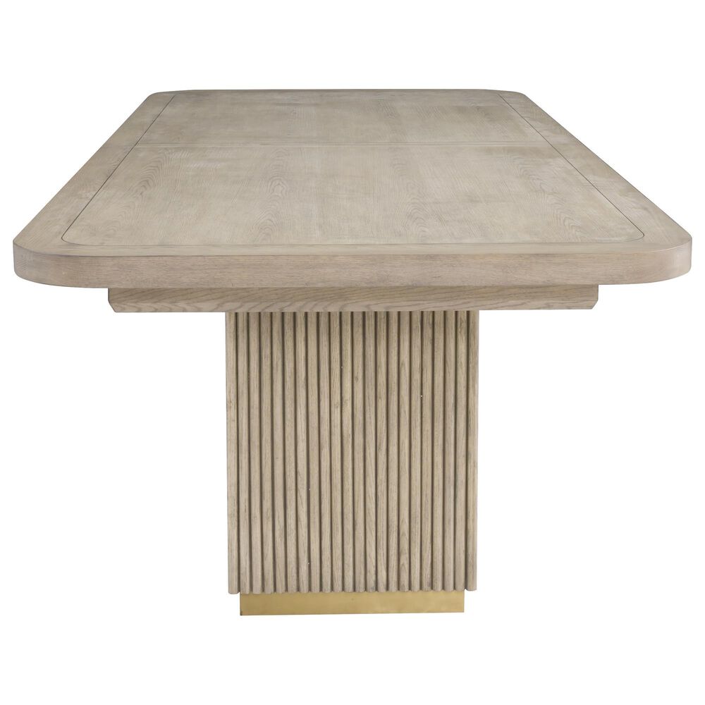 Fairfield Chair Everett Double Pedestal Dining Table in Biscotti and Brushed Brass- Table Only, , large