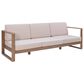 Linon Home Decor Silas 3-Seater Outdoor Sofa with Beige Cushions in Natural, , large