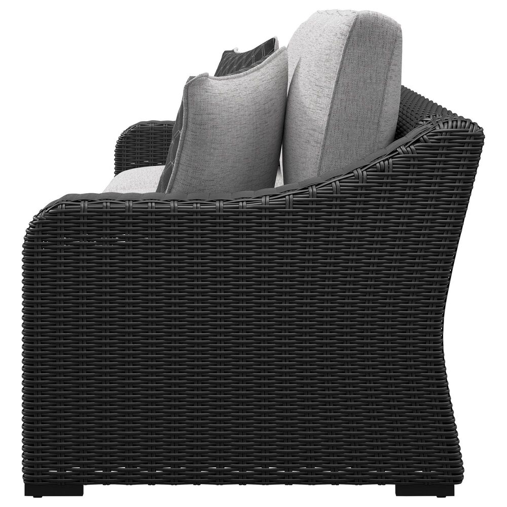 Ashley Beachcroft Sofa with Light Gray Cushion in Black, , large