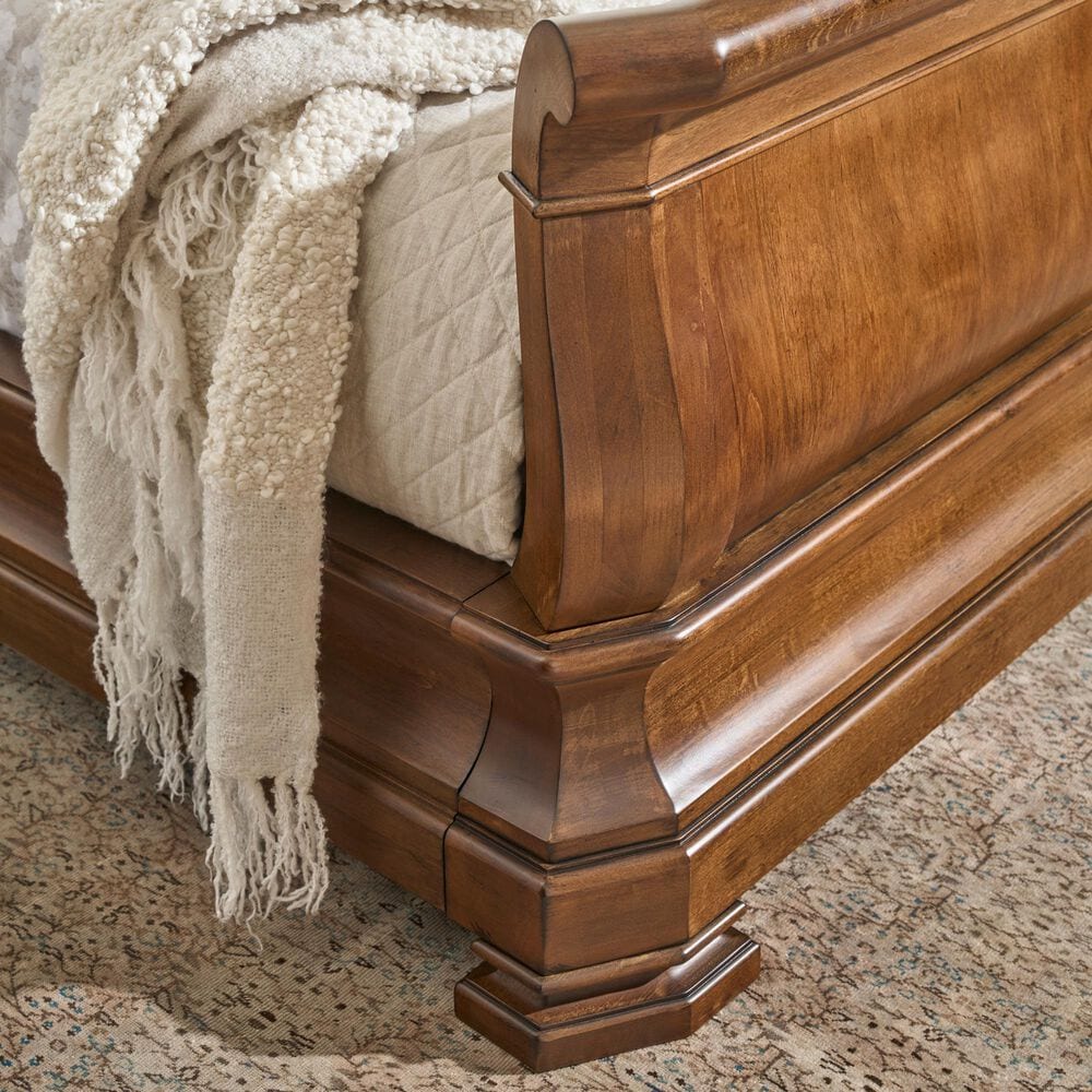 Universal Furniture New Lou 4-Piece Queen Sleigh Bedroom Set in Cognac, , large