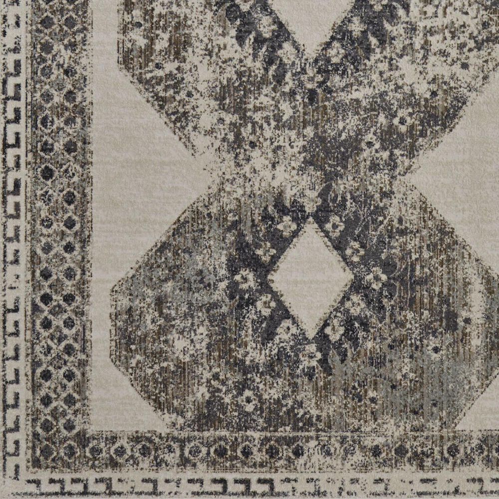 Feizy Kano 2&#39;2&quot; x 3&#39; Ivory and Charcoal Area Rug, , large