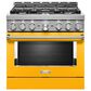 KitchenAid 5.1 Cu. Ft. Freestanding Gas Range with 6 Burners in Yellow Pepper, , large