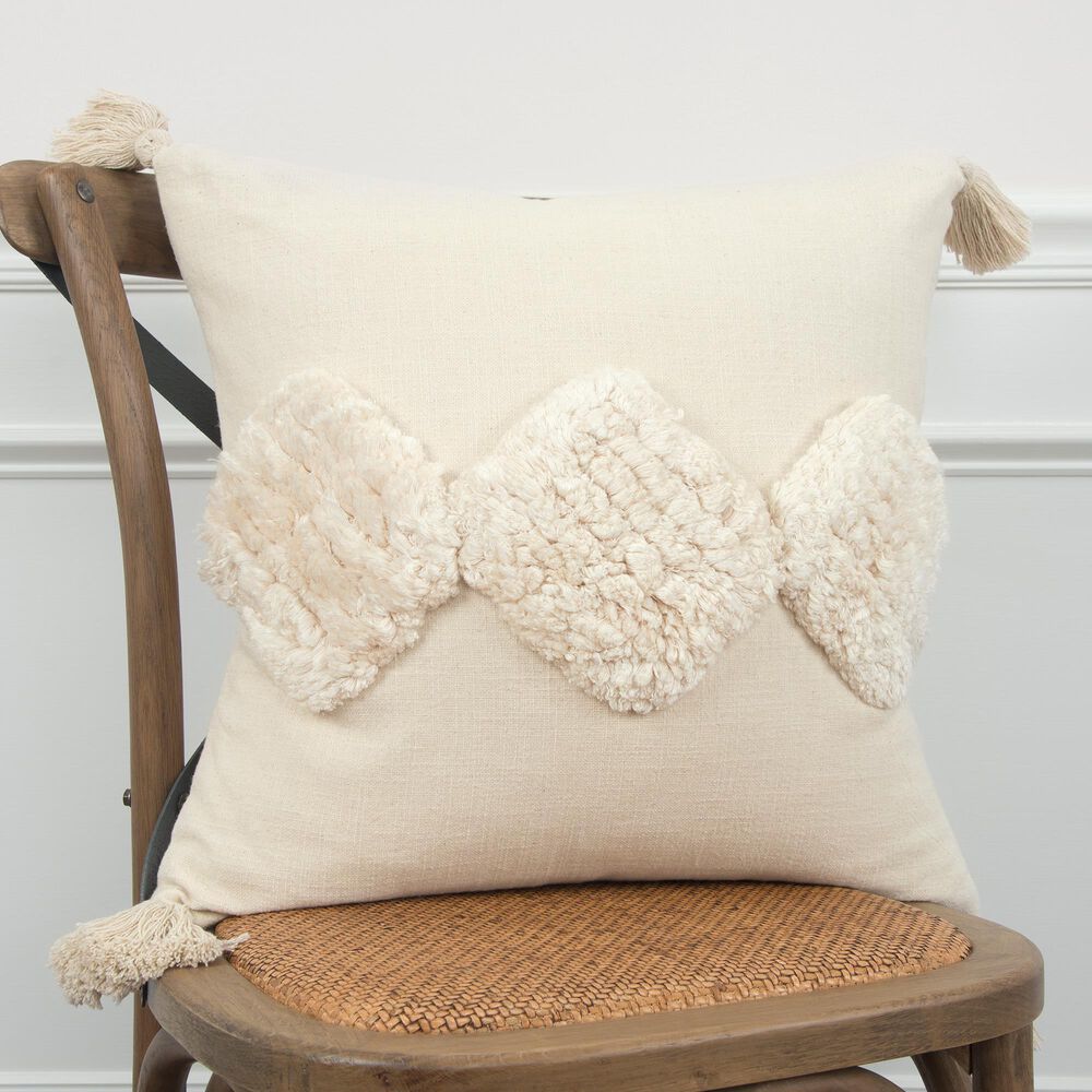 Rizzy Home Geometric 20" Poly Filled Pillow in Natural, , large