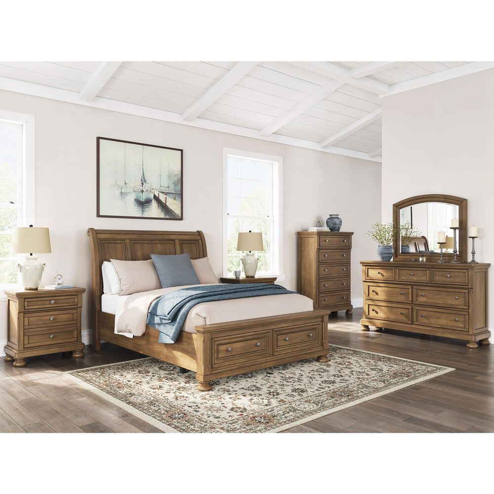 Ashley Feddinger 3-Piece Queen Storage Bedroom Set in Chestnut Brown, , large