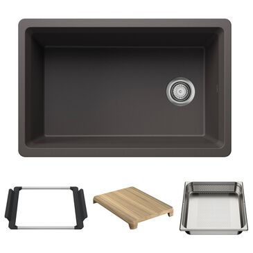 Blanco Inteos 30" Undermount Single Bowl Kitchen Sink in Cinder, , large