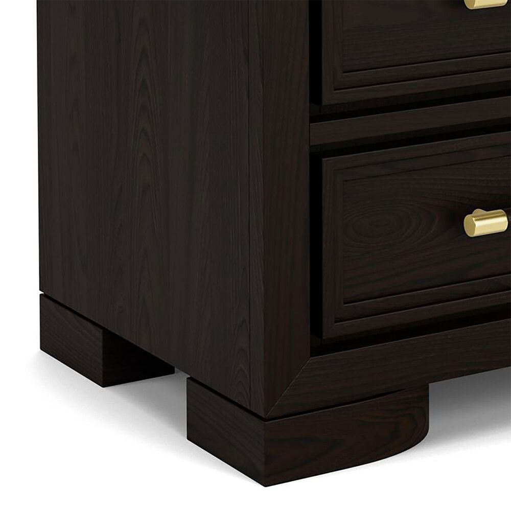 Shannon Hills Lydia King Platform Upholstered Bed and 2-Nightstand in Dark Cabernet, , large