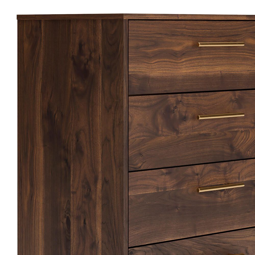 Ashley Calverson 5-Drawer Chest in Mocha, , large